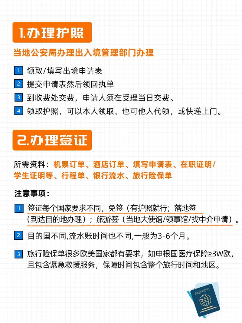 出国旅游需要什么手续和证件