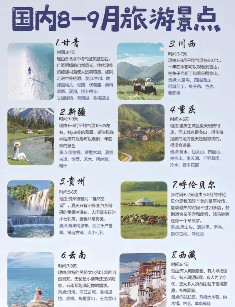 9月国内旅游景点排名前十