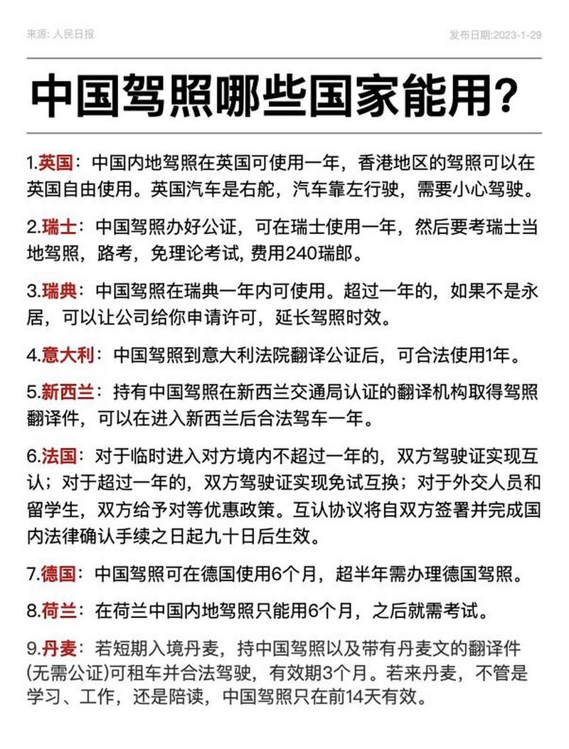 哪些国家可以开车自驾
